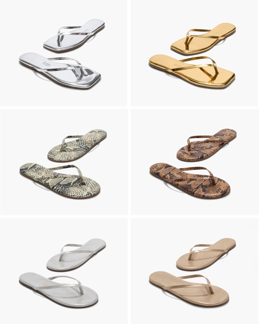 Metallic, animal print + neutral flip flops for Spring and Sunmer 


#LTKTravel #LTKSeasonal #LTKSwim