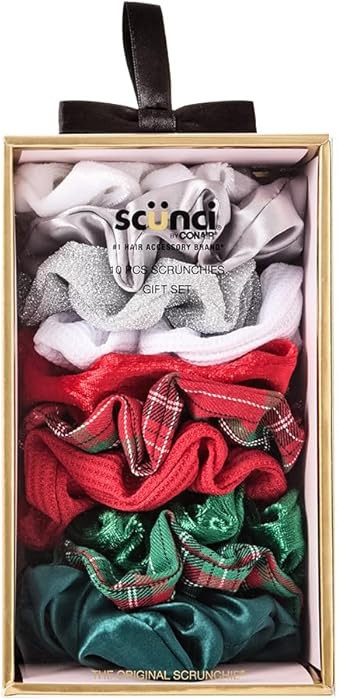 Scunci by Conair 10pk Scrunchie Gift Box - hair ties -holiday gifts - teen girl gifts - hair elas... | Amazon (US)