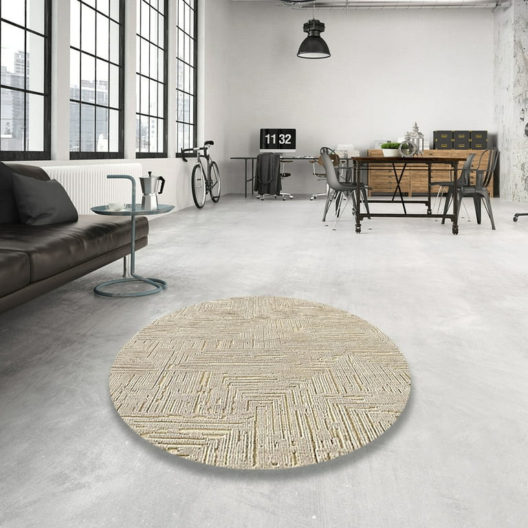 Ahgly Company Indoor Rectangle Mid-Century Modern Camel Brown Solid Area Rugs, 4' x 6' | Walmart (US)