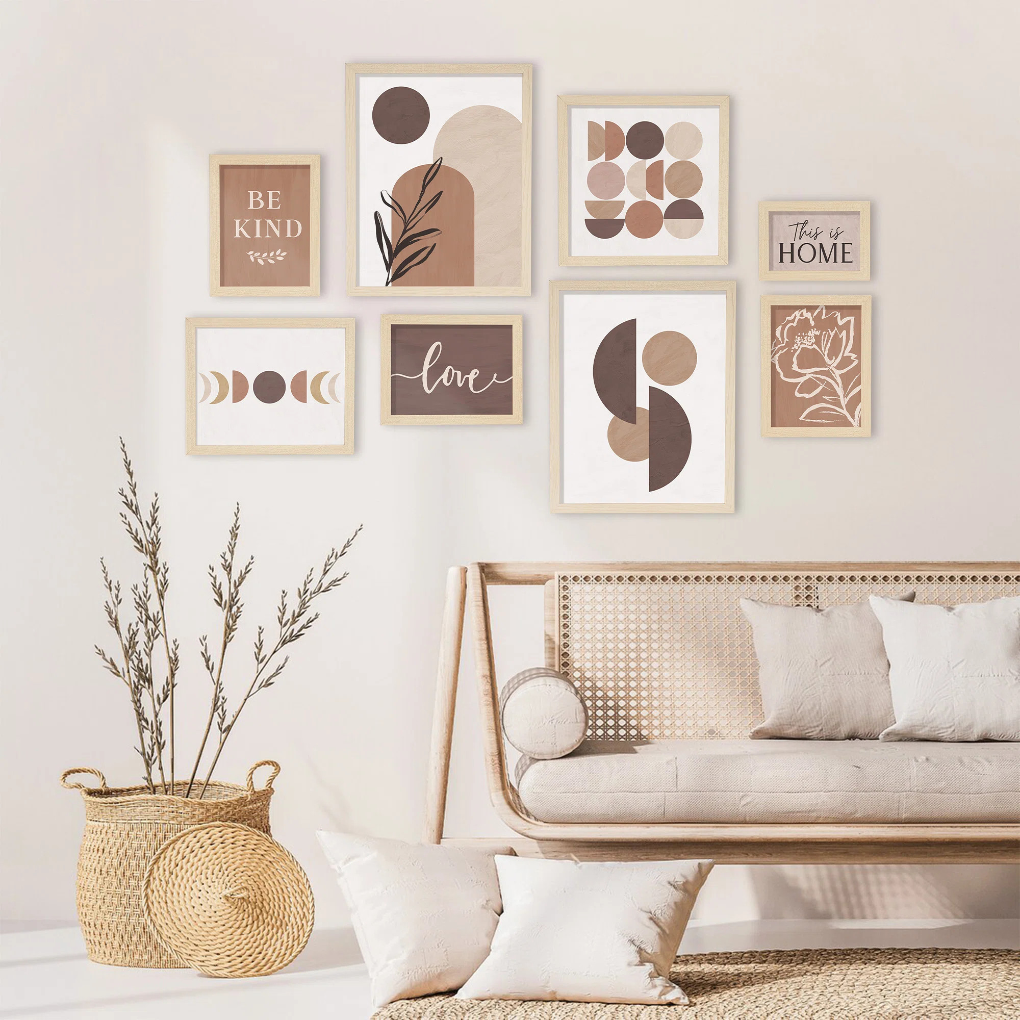 Shivangi 8 Pack Gallery Frame Set - Assorted Two 11x14, One 10x10, One 8x10, Three 6x8, One 6x4 | Wayfair North America