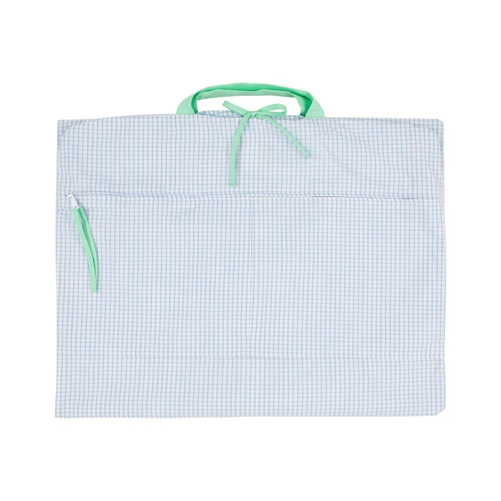 Graham Garment Bag - Beale Street Blue Windowpane with Grace Bay Green | The Beaufort Bonnet Company