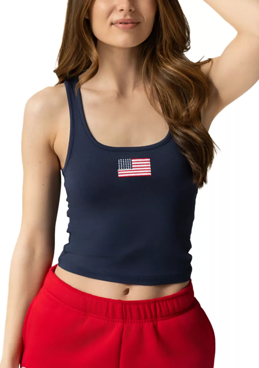Women's Navy Flag May Tank Top | Belk