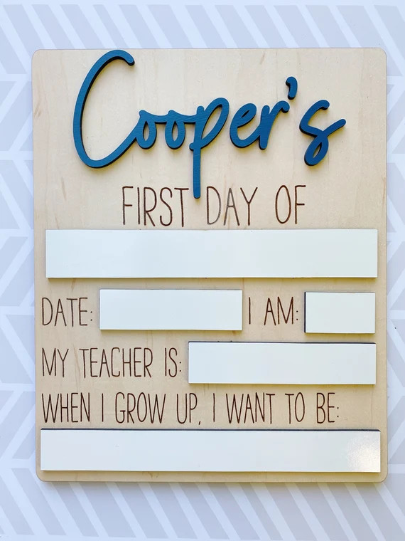 Personalized Name 1st Day of School Sign/ My First Day of - Etsy | Etsy (US)
