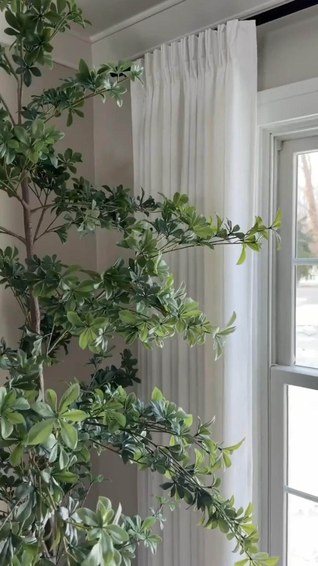 These pinch pleated memory trained drapes come in larger widths than the normal 40” to give a wider and more full panel! This is the beige white! These will 100% be going on the windows in our new home! 

#LTKHome