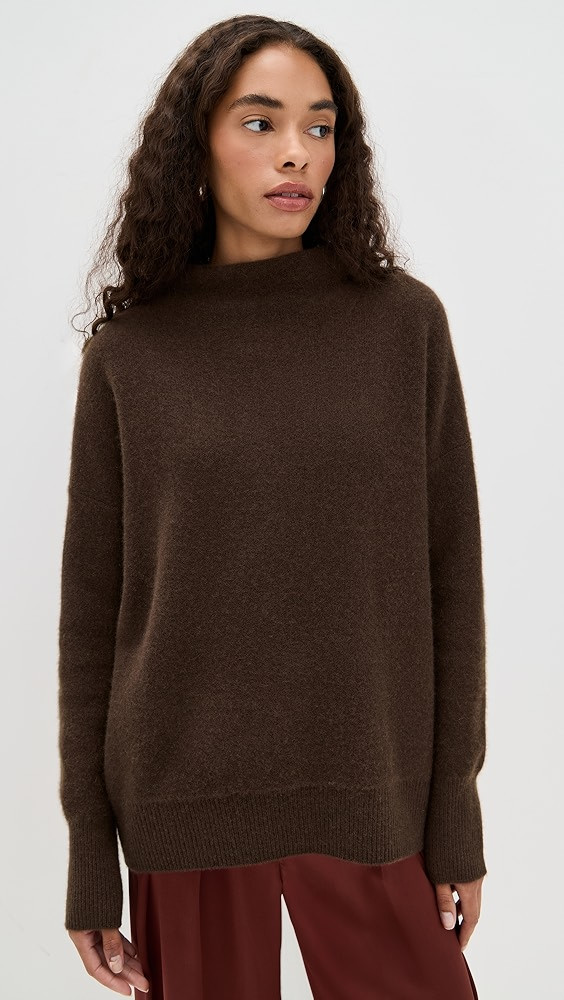 Boiled Funnel Neck Cashmere Pullover | Shopbop