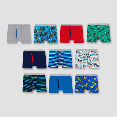 Hanes Toddler Boys' 10pk Boxer Briefs - Colors May Vary | Target