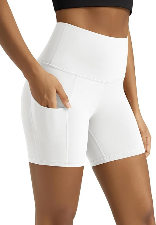 ODODOS Women's Tummy Control Biker Shorts 2.0 with Pockets High Waist Athletic Workout Yoga Short... | Amazon (US)