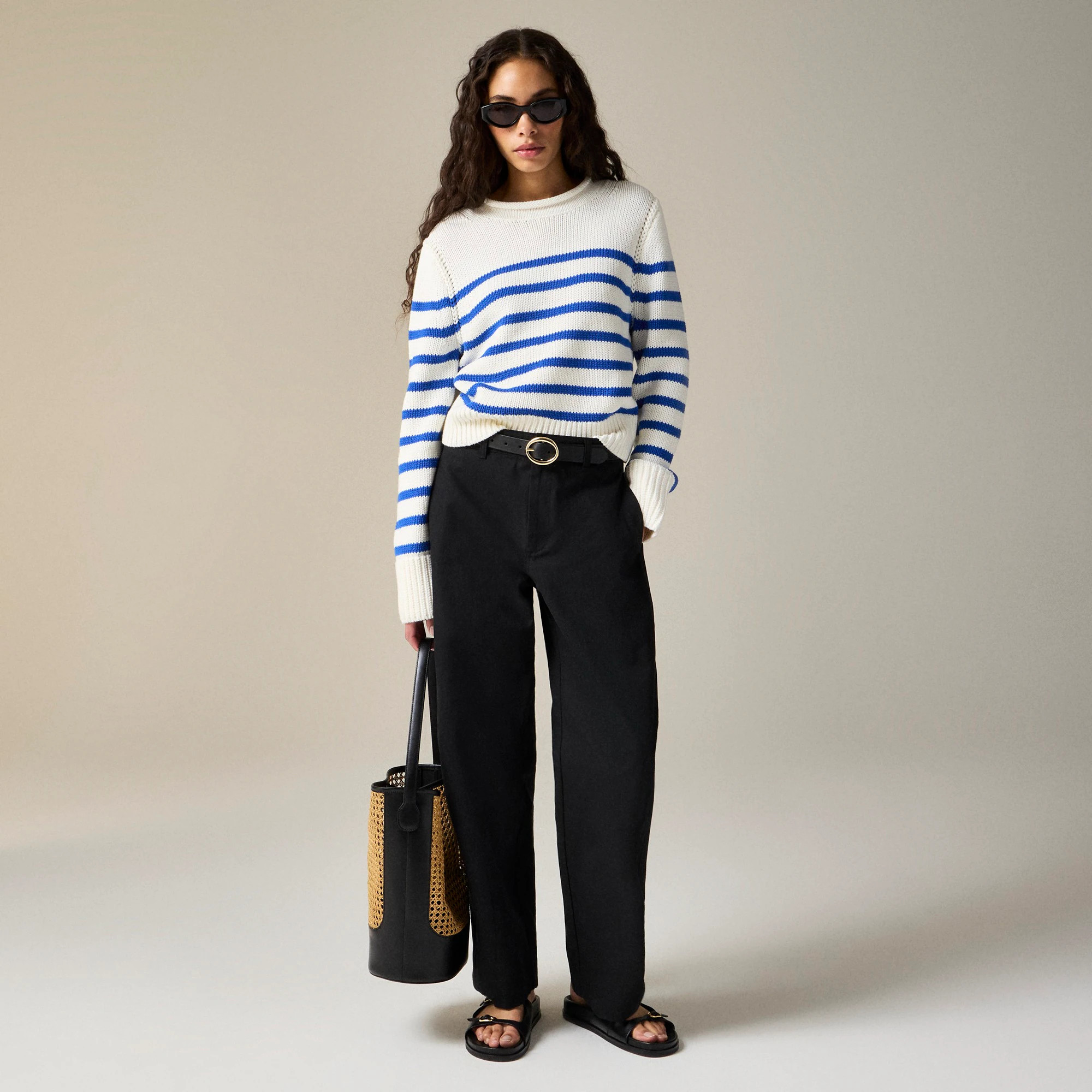 Heritage cotton Rollneck™ sweater in stripe | J. Crew US