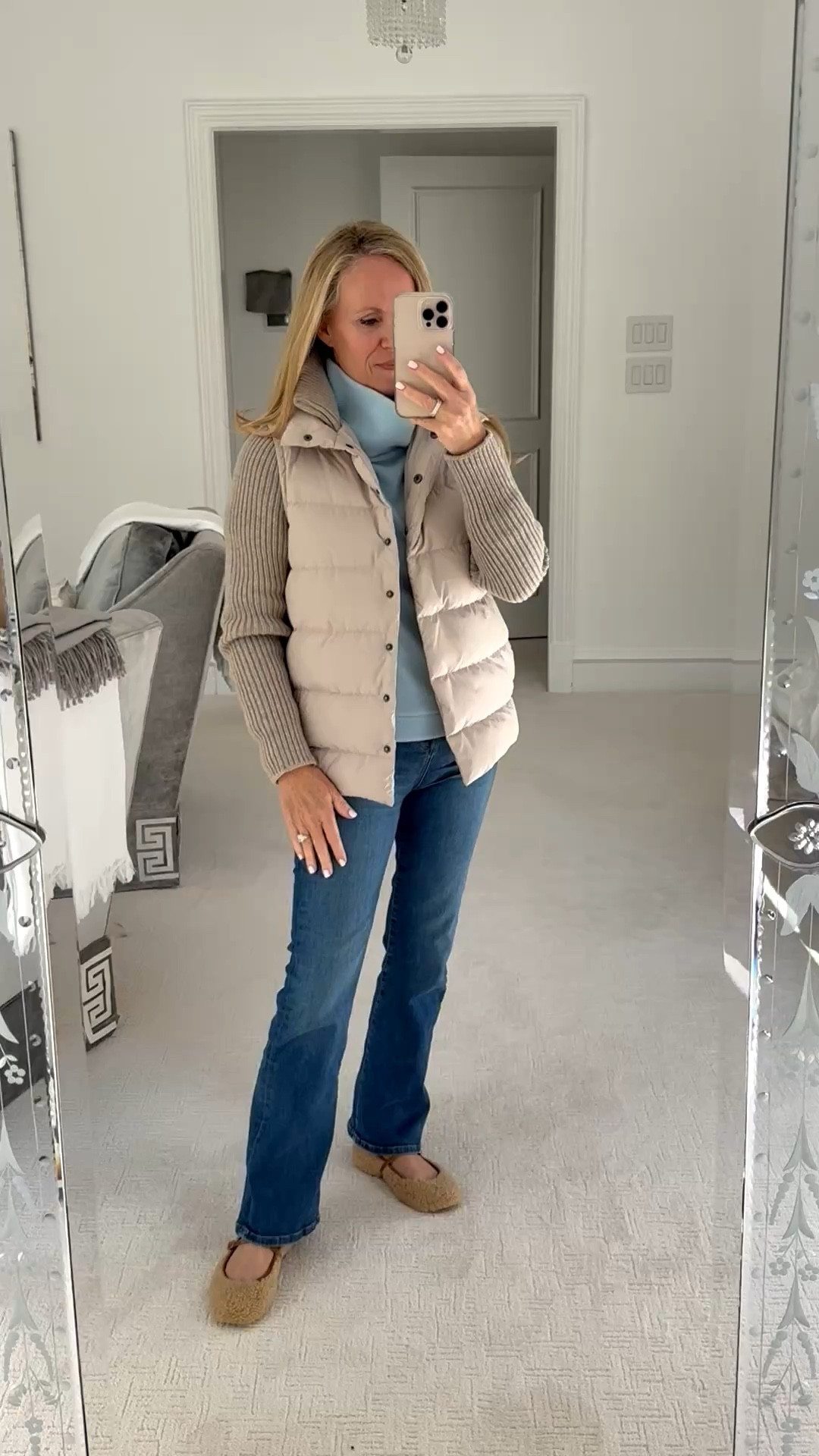 Brochu Walker layered look jacket with sweat sweater, sleeves, and puffer vest body.

Also have on my favorite fleece and denim 

Everything fits true to size great gifts!#LTKGiftGuide

#LTKOver40 #LTKootd