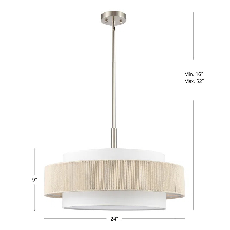 Reenat 5 - Light Dimmable Drum Chandelier | Wayfair North America