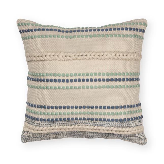 allen + roth Striped Bobble Stripe Square Throw Pillow | Lowe's
