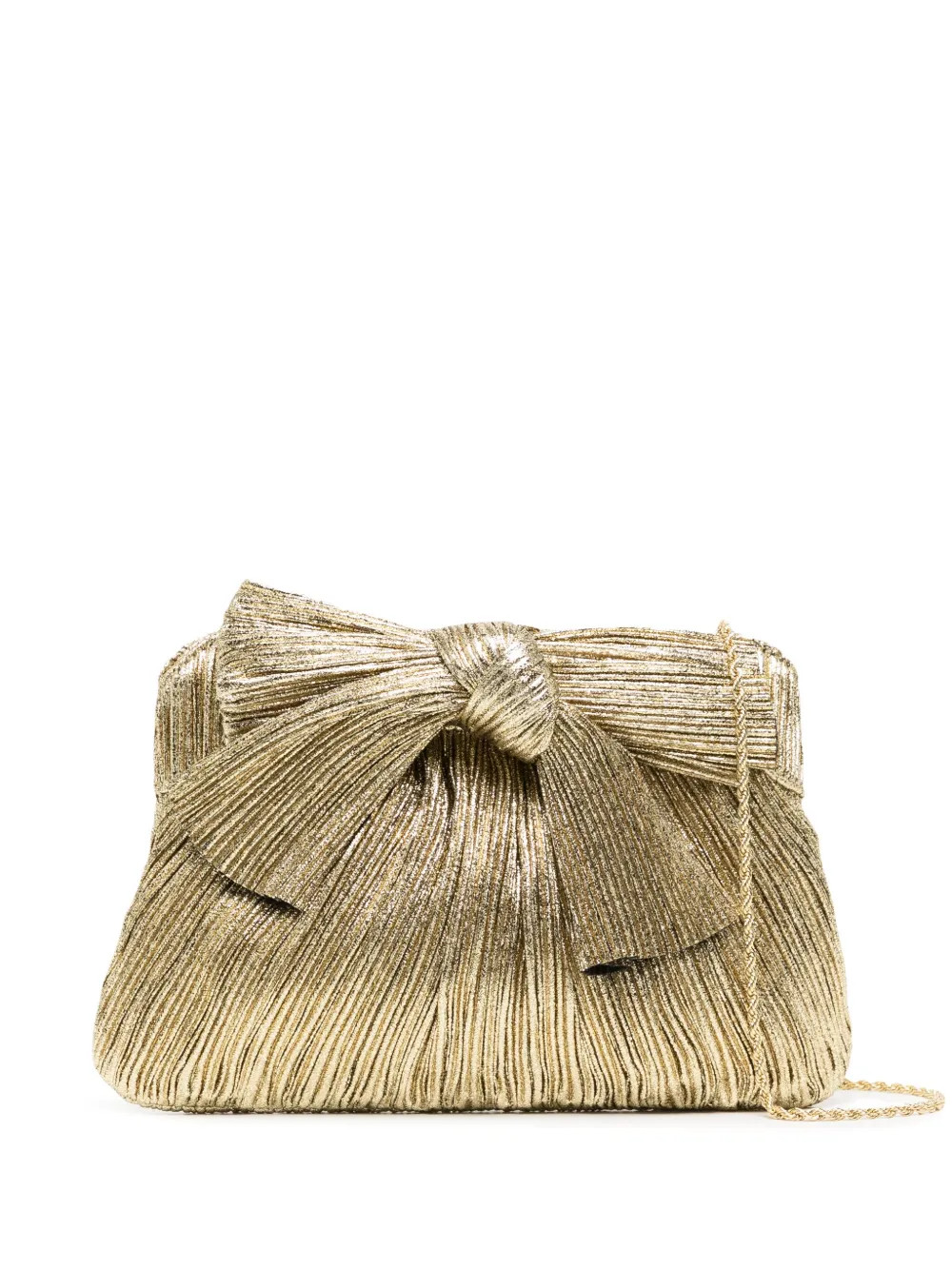 Loeffler Randall Rayne plissé-effect clutch bag - Gold | Farfetch Global