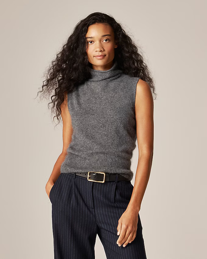 Brushed cashmere turtleneck sweater shell | J. Crew US