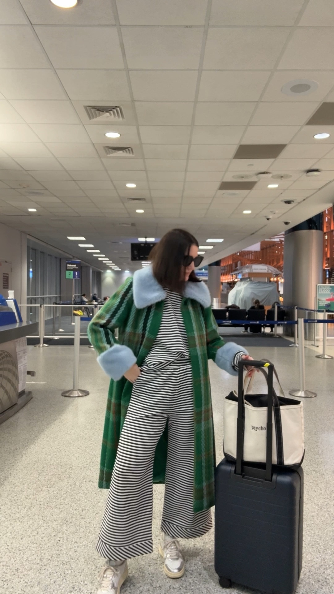 travel outfit for NYC ❤️ coat runs true- wearing the 6 // set is sold out BURU x val // sneakers run true- if you’re a half size go up  