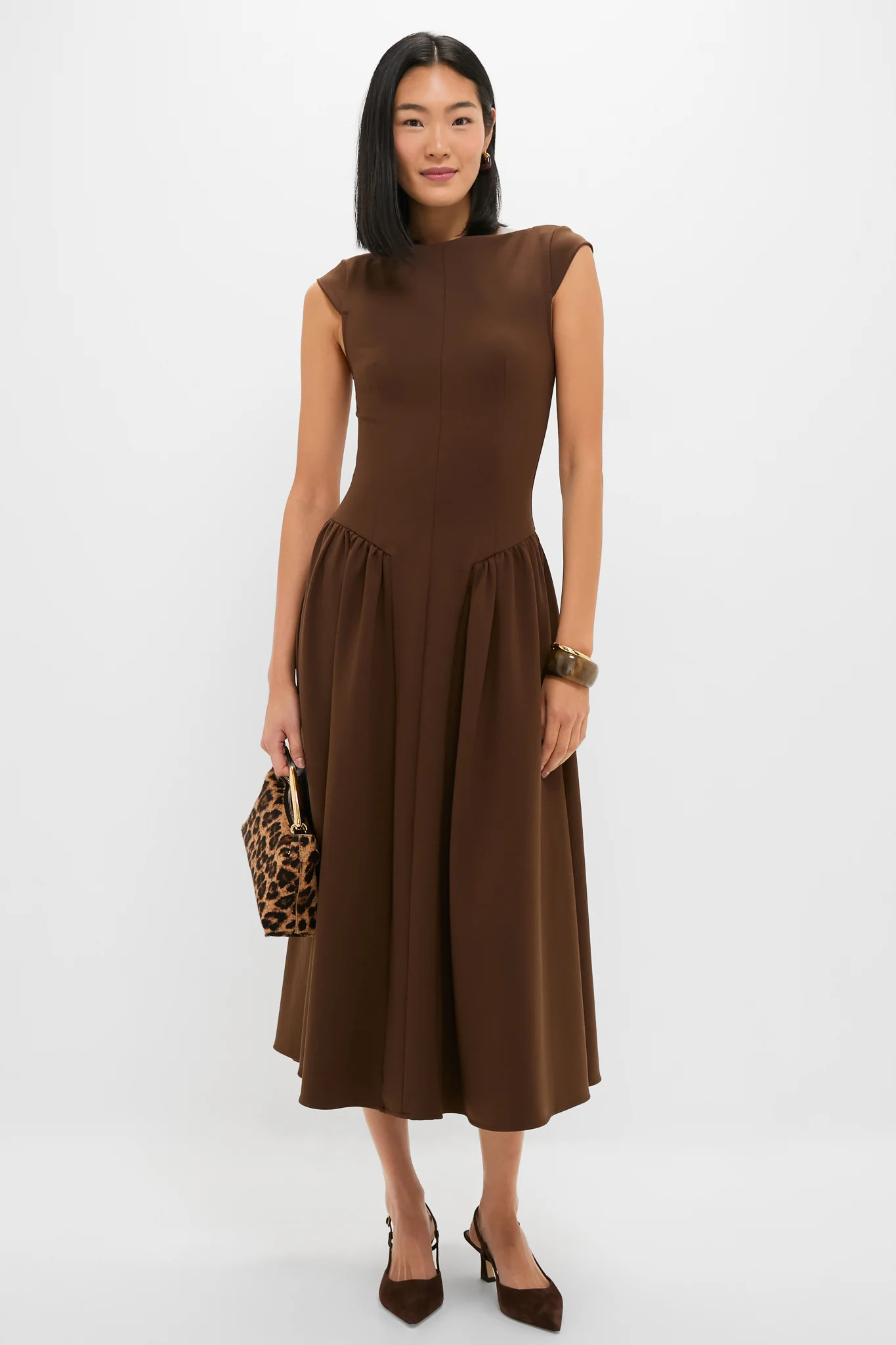 Chocolate Lysandra A Line Midi Dress | Tuckernuck (US)