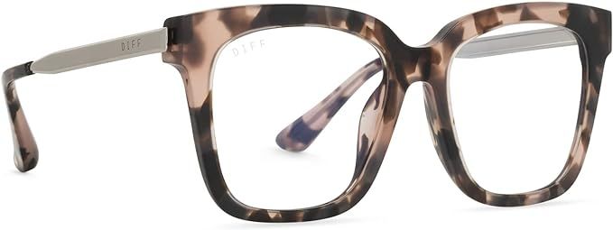 DIFF Eyewear Bella Designer Square Oversized Computer Blue Light Blocking Glasses for Women | Amazon (US)