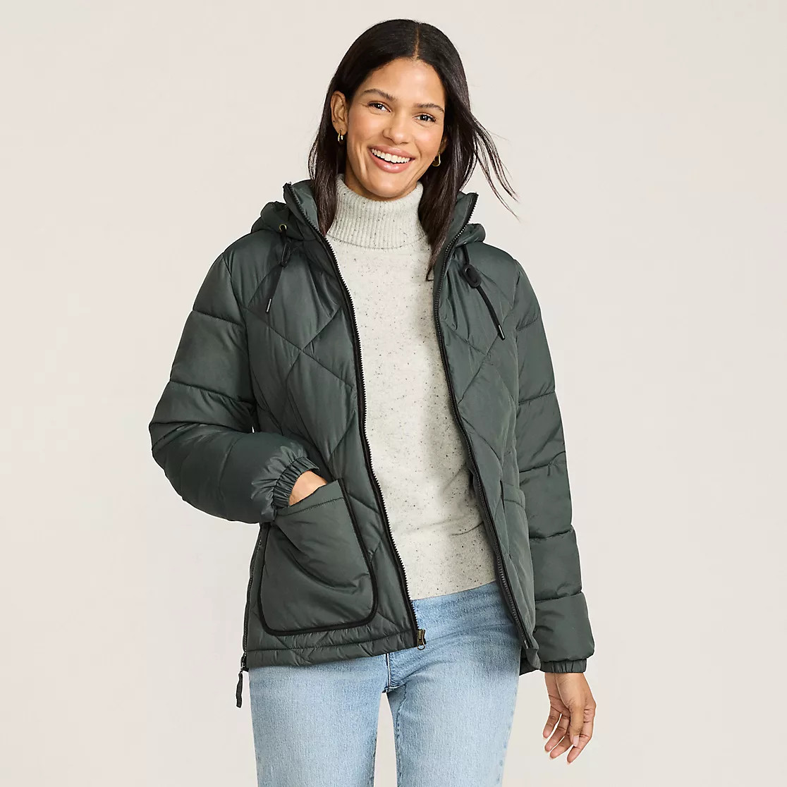 Women's FeatherFree Insulated Diamond Quilted Jacket | Lands' End (US)