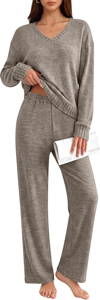 ANRABESS Pajamas for Women Set Comfy 2 Piece Lounge Outfits | Amazon (US)