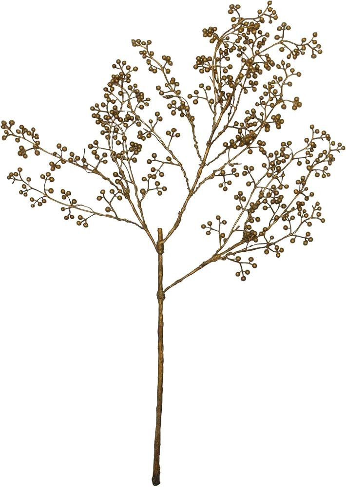 Northlight 24" Gold Metallic Berry Artificial Christmas Spray | Amazon (US)