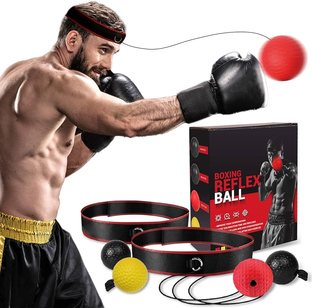 KTEBO Boxing Reflex Ball Headband Set, Boxing Equipment, Include 4 Different Ball and 2 Adjustabl... | Amazon (US)