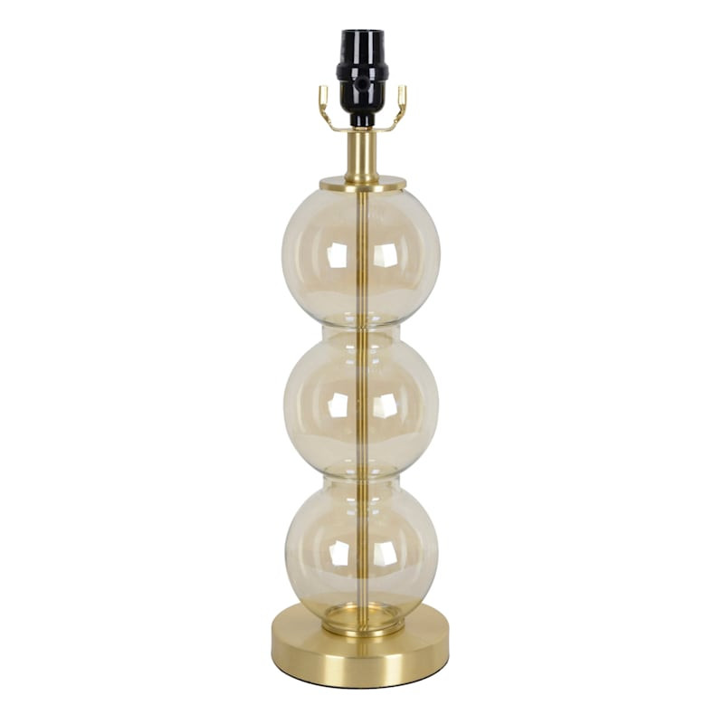 Grace Mitchell Amber Glass Stacked Globe Table Lamp, 20" | At Home
