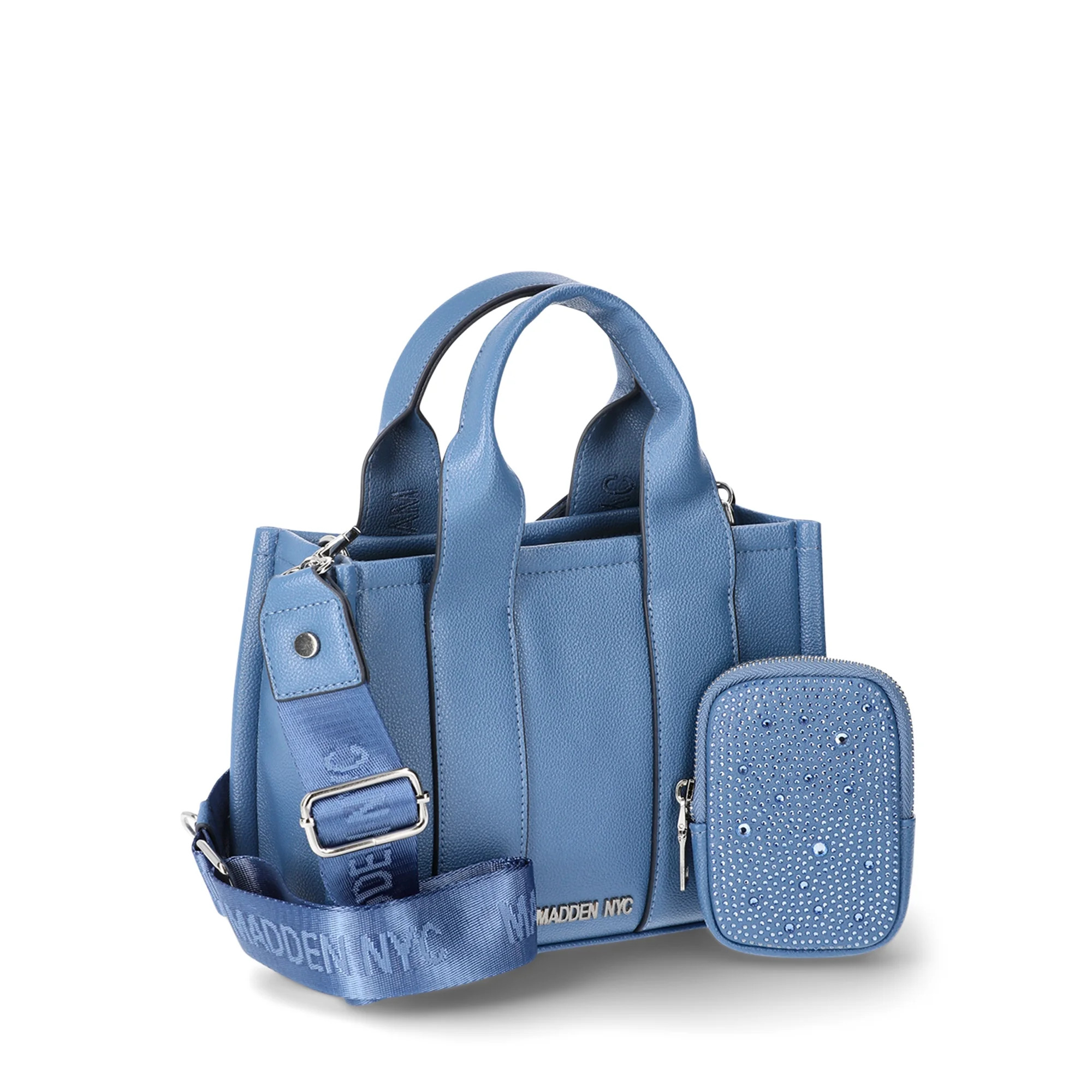 Madden NYC Women's Tote with Crossbody Strap, Dusty Blue | Walmart (US)