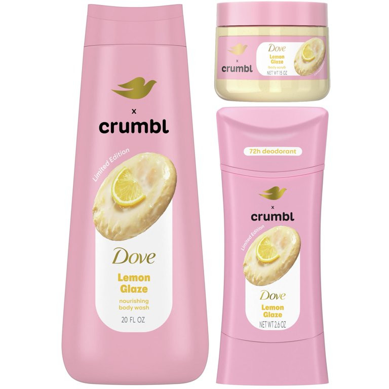 Dove x Crumbl Lemon Cookie Body Wash, Scrub, & Deodorant Set | Walmart (US)
