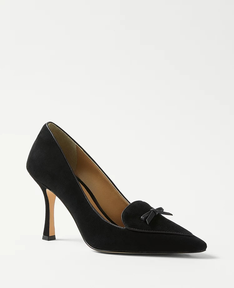 Bow Suede Pumps | Ann Taylor (US)