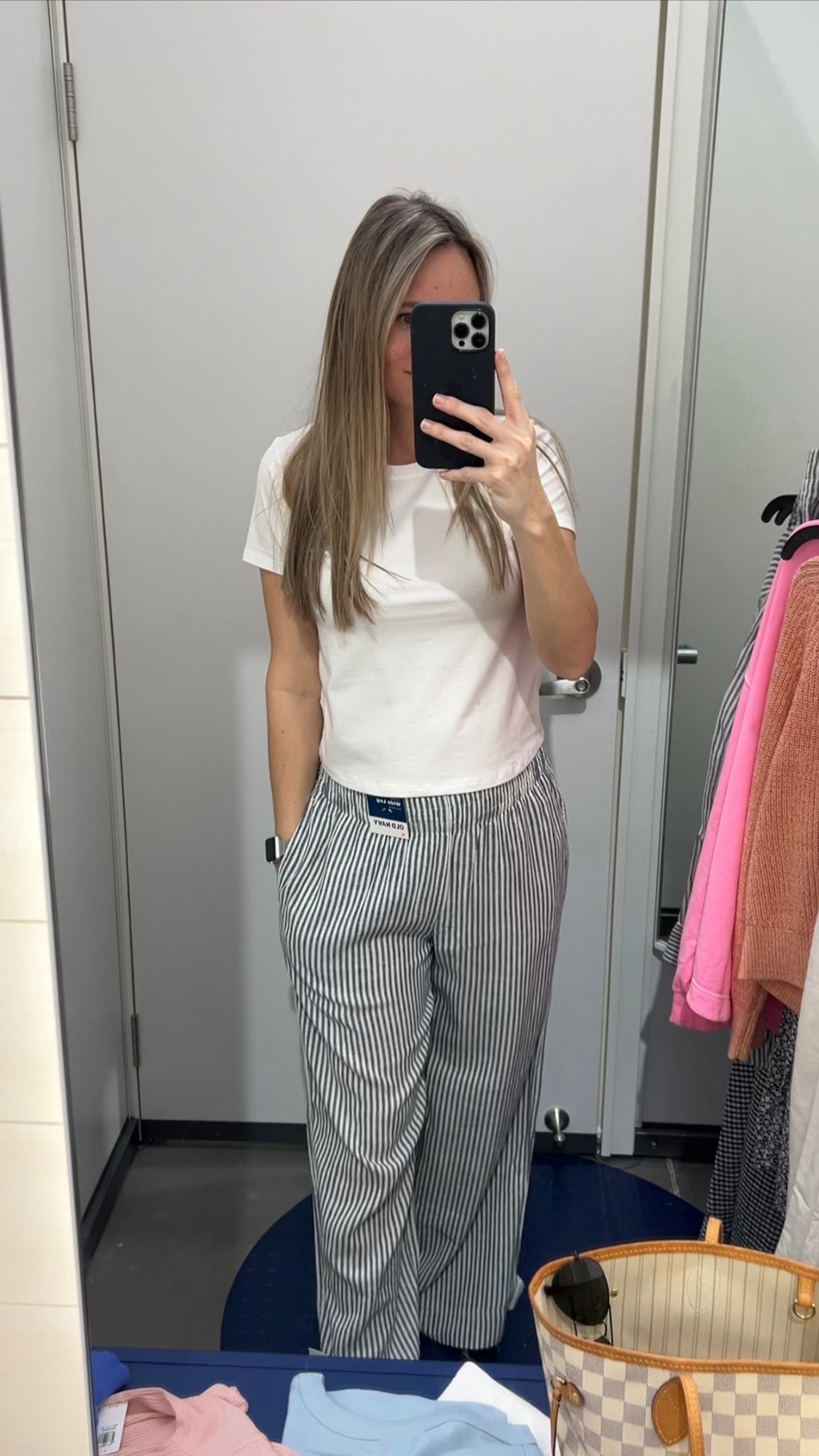 Medium top and medium pants (could do a small)
Old navy spring outfit for pregnancy and bump friendly 

#LTKBump