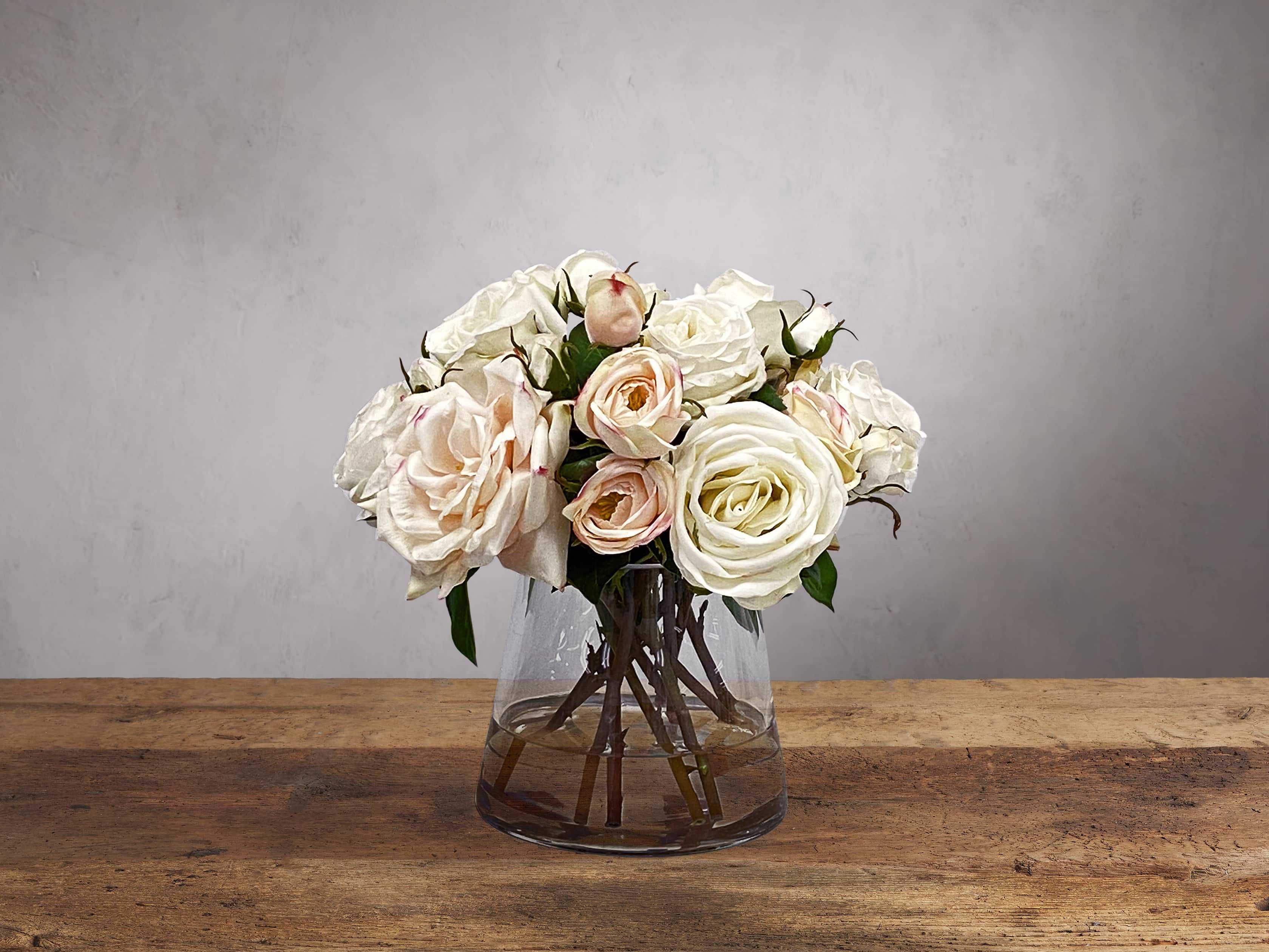 Faux Mixed Roses in Vase | Arhaus
