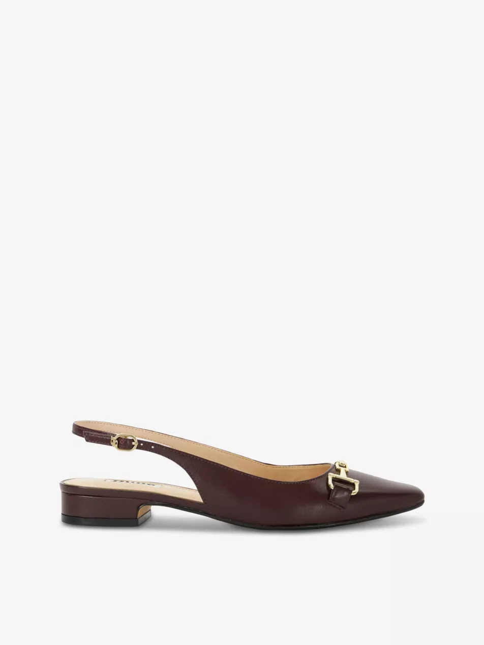 Hopewell branded snaffle-trim leather slingback flats | Selfridges