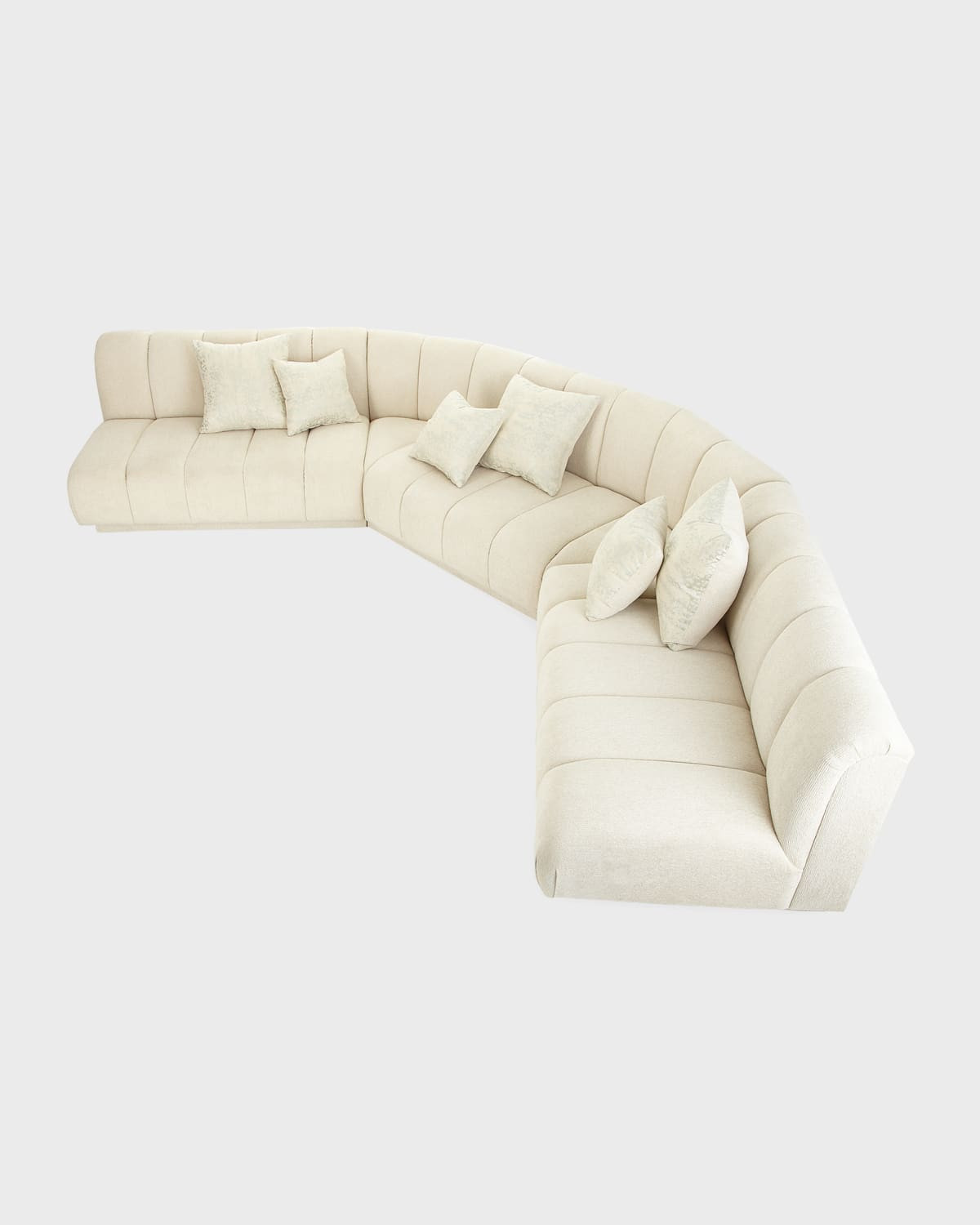 Malia Channel-Tufted Sectional Sofa | Neiman Marcus