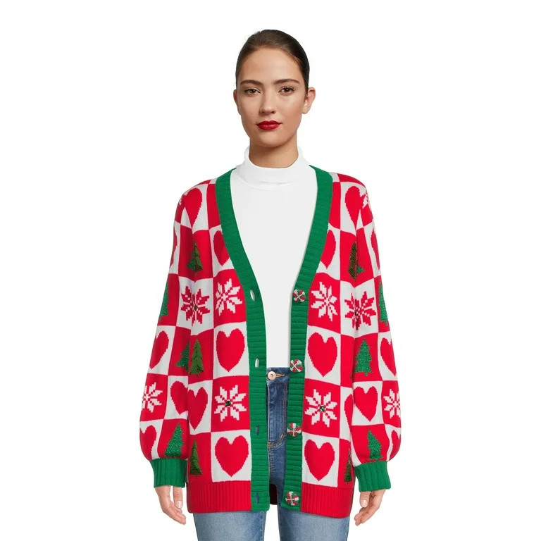 Holiday Time Women's and Women's Plus Size Christmas Sweater and Headband Set, 2-Piece - Walmart.... | Walmart (US)