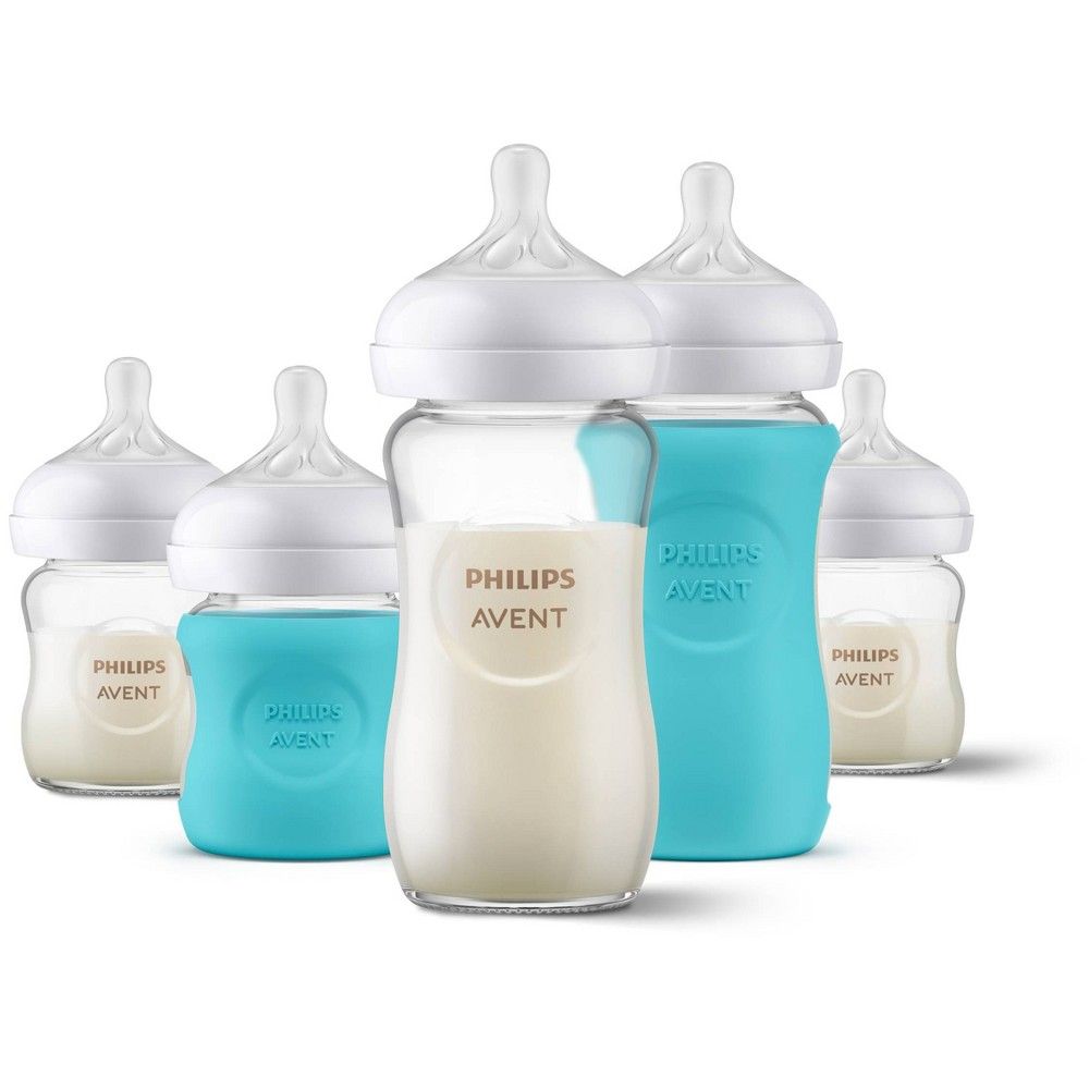 Philips Avent Glass Natural Bottle with Natural Response Nipple Baby Set - 7pc | Target