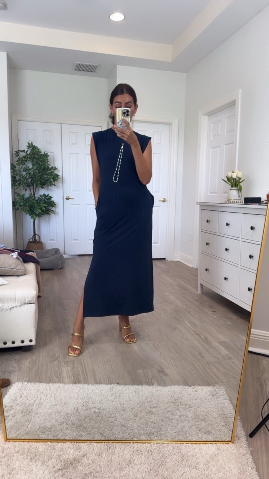 size S in dress, 10 in shoes. I size .5 up