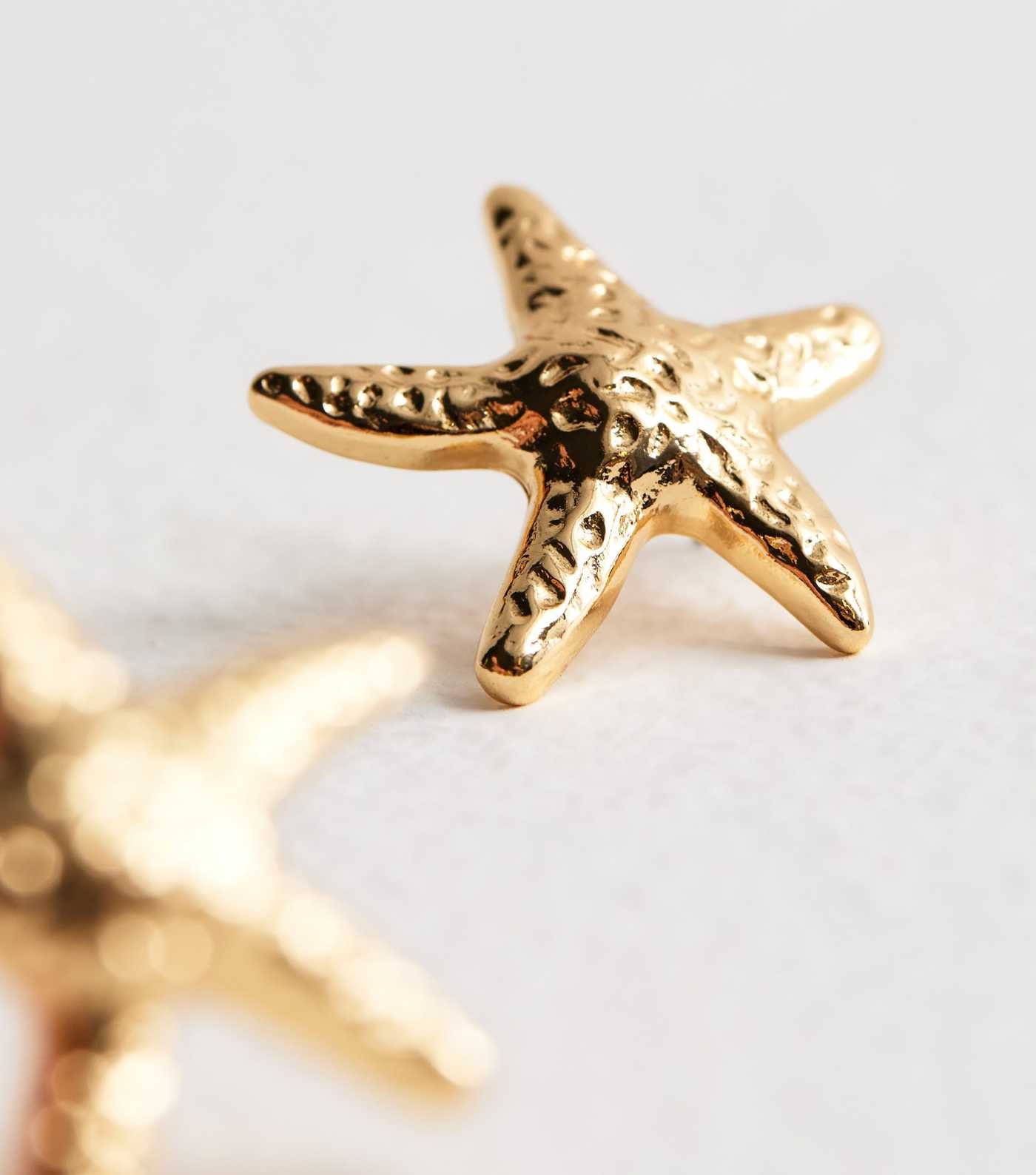 Gold Tone Textured Starfish Stud Earrings | New Look | New Look (UK)