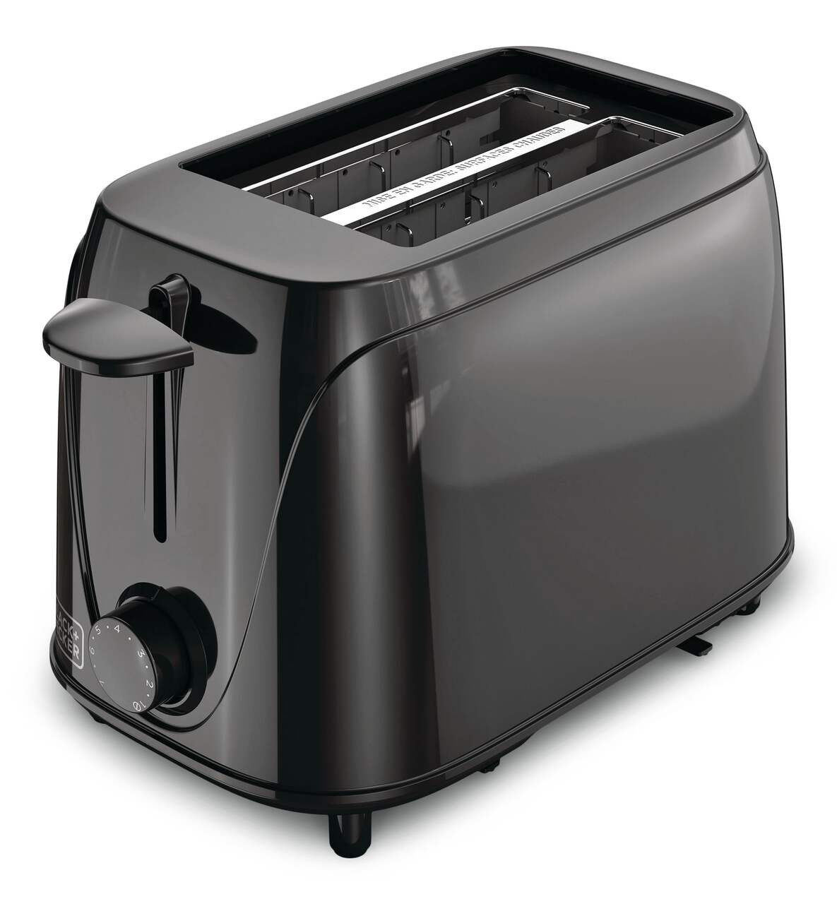 Black & Decker Classic Slot Manual Toaster with Settings, Black, 2-Slices | Canadian Tire