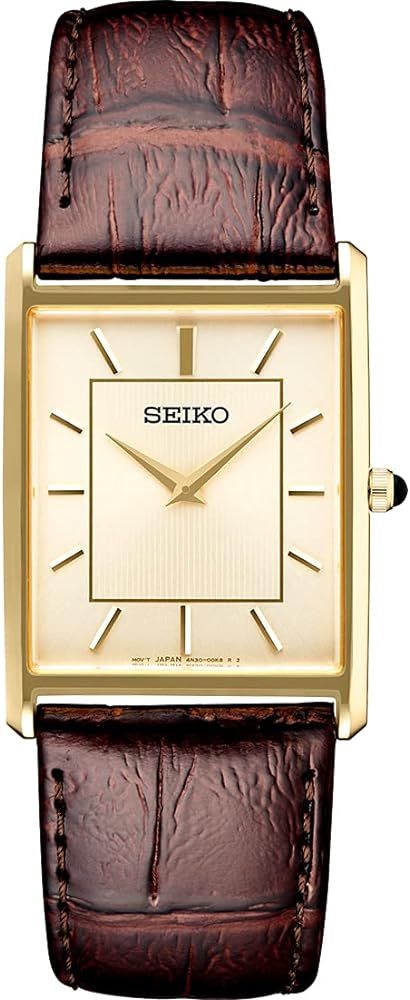SEIKO Essentials Watch for Men - Essentials Collection - Water Resistant with Stainless Steel Rec... | Amazon (US)