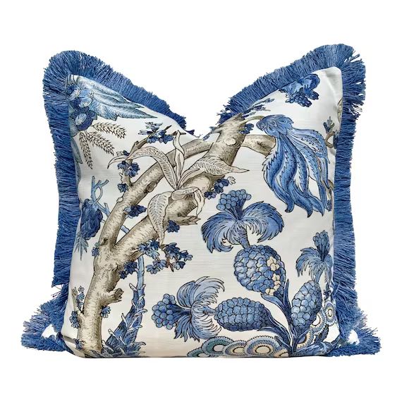 Thibaut Chatelain Pillow Cover in Blue Embellished with Blue | Etsy | Etsy (US)
