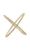 Click for more info about Pave Gold Diamond X Ring