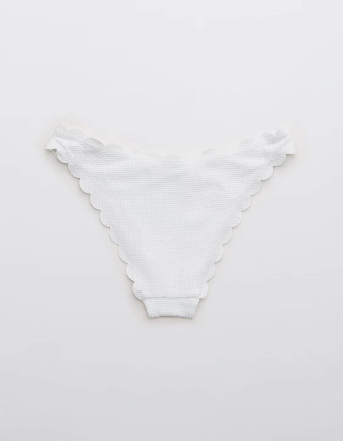 Aerie Waffle Scalloped Super High Cut Cheekiest Bikini Bottom | American Eagle Outfitters (US & CA)