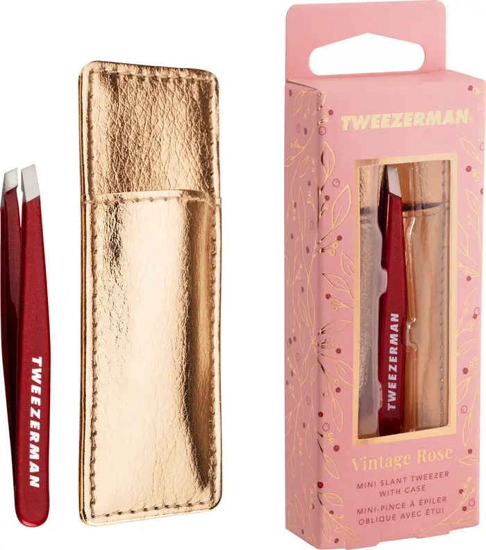 Vintage Rose Mini Slant Tweezer with Case $16.50 Value | Nordstrom
