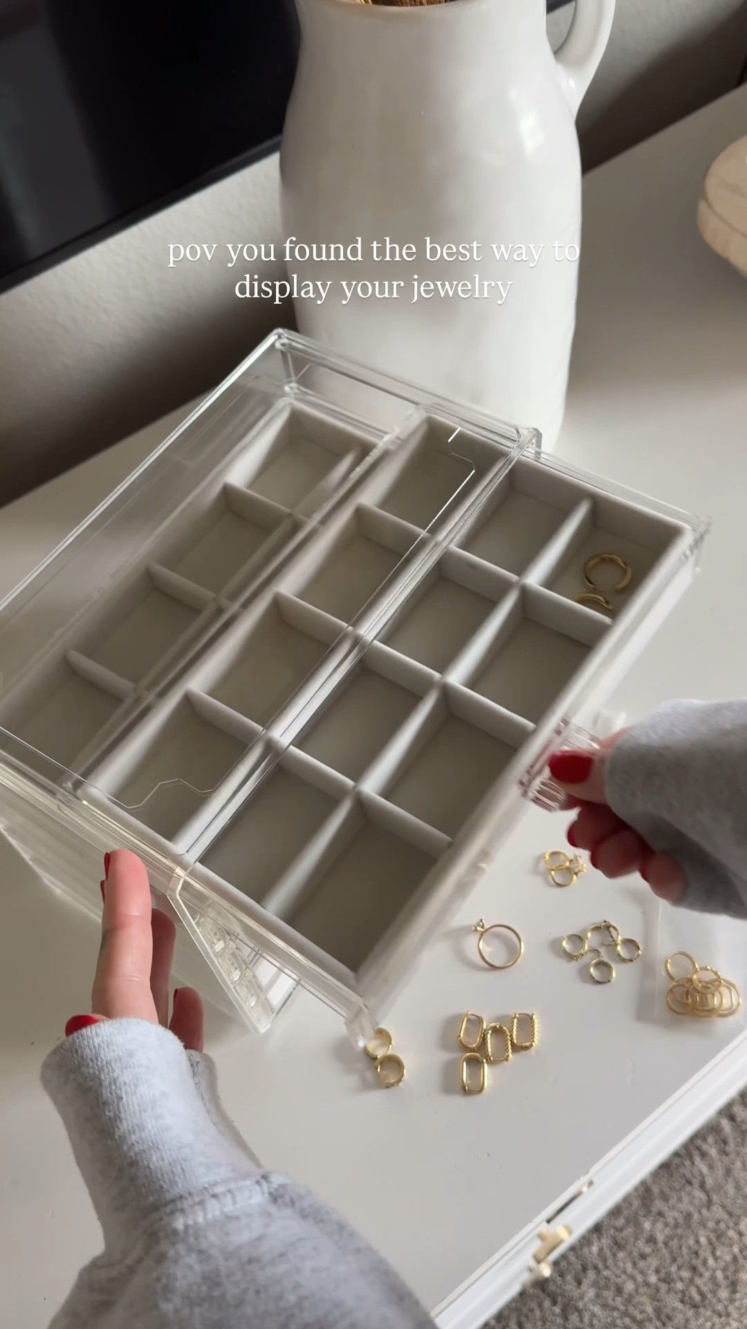 Cutest jewelry holder ever!!! Holds so much so you can actually see everything you own!


#LTKValentine #LTKgrwm #LTKootd