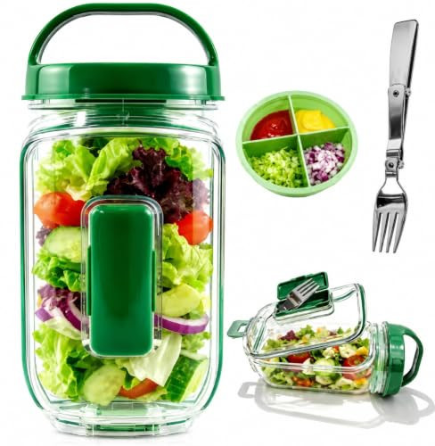 2026 Latest Salad Pod Portable Salad Jar with Leakproof Dressing Container | Amazon (US)