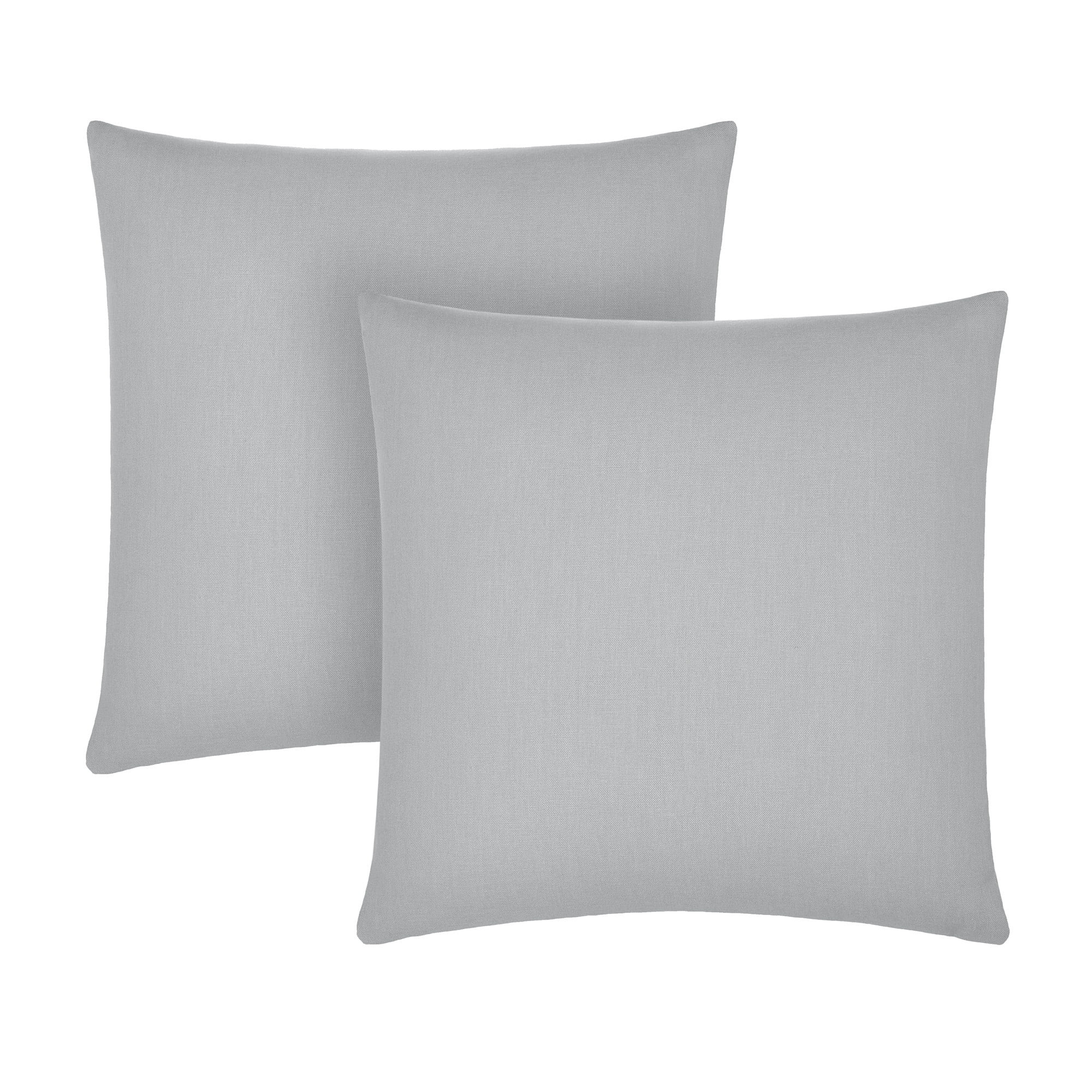 Gap Home Core Solid 2 Pack Decorative Square Throw Pillows Grey 18" x 18" | Walmart (US)