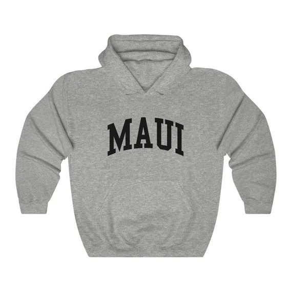 Maui Hawaii Collegiate Style Hoodie Maui Unisex Hooded Sweatshirt | Etsy (US)