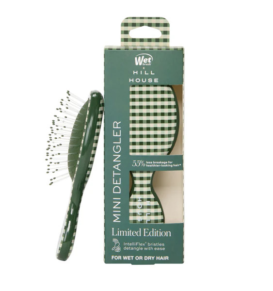 The Hill House x Wet Brush Mini Brush - Emerald Gingham | Hill House Home US