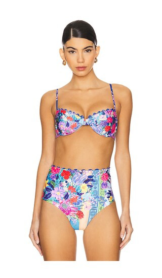 Agua Bendita Piper Vessel Bikini Top in Multi. - size L | Revolve Clothing (Global)