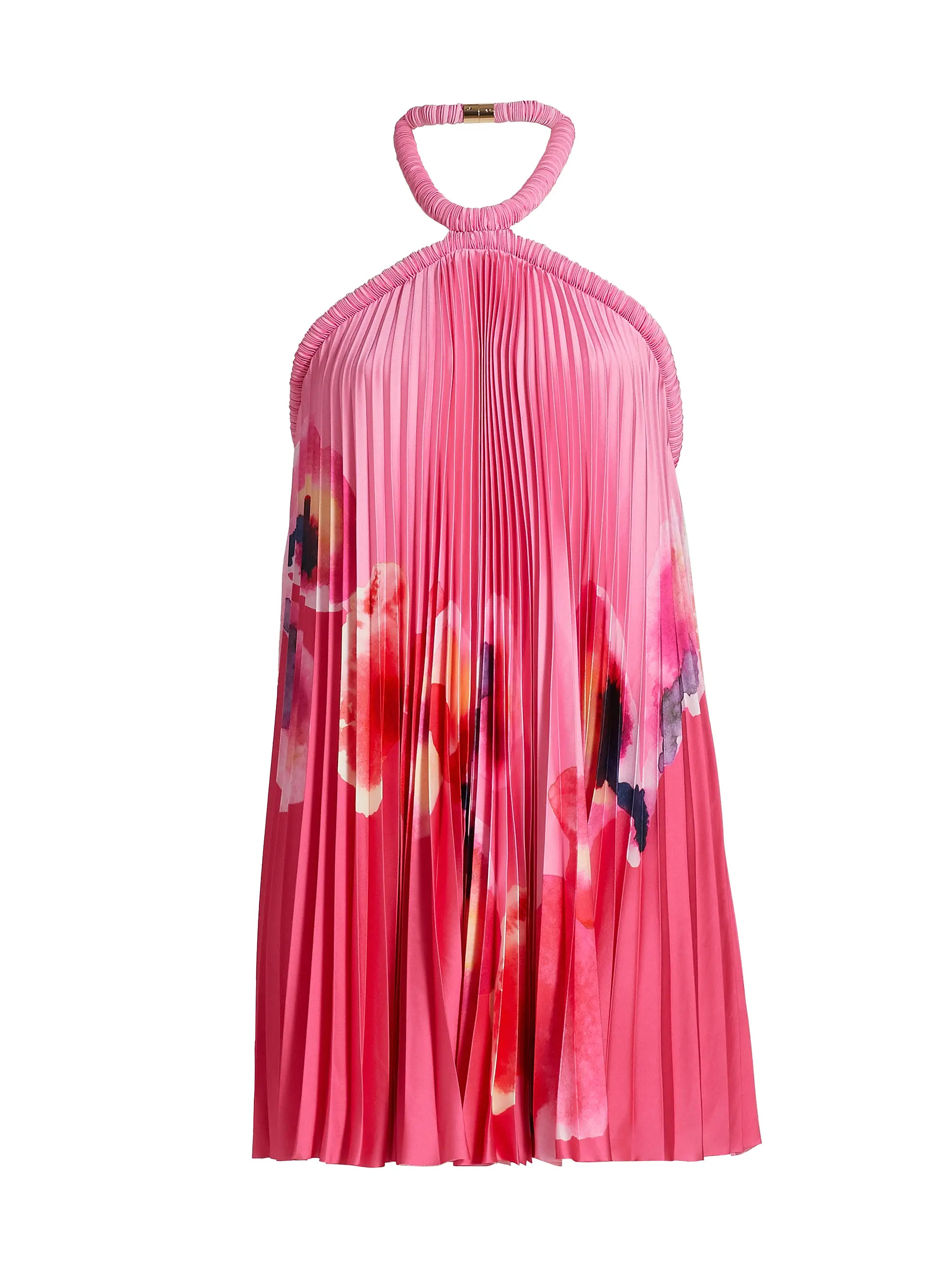 Fixby Floral Pleated Minidress | Saks Fifth Avenue