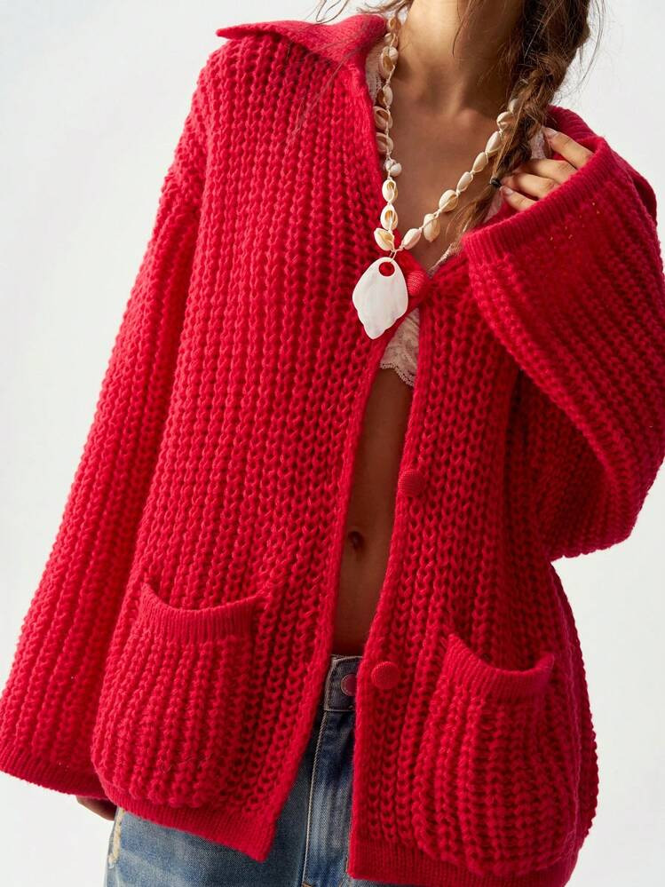 Bohemela Solid Color Cardigan Sweater For Women | SHEIN